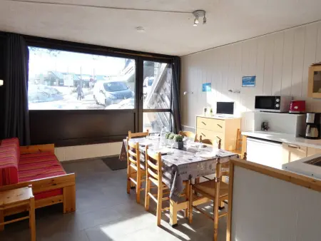 Studio cabine 6 pers. avec balcon exposition Sud, salon avec LCD et DVD, cuisine équipée, casier à ski - Photo 6