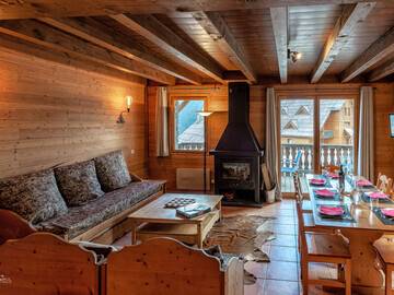Location Chalet à Pra Loup,Beau chalet en bois style montagne avec 3 chambres - N°831757