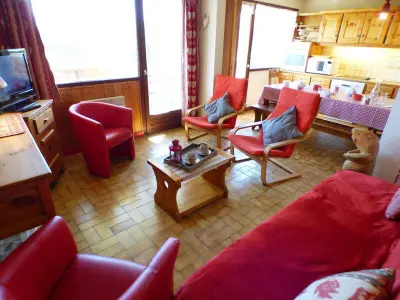 Appartement à Les Saisies, Grand appartement 4 pièces Les Saisies, 3 chambres pour 8 pers, animaux admis - L1012237