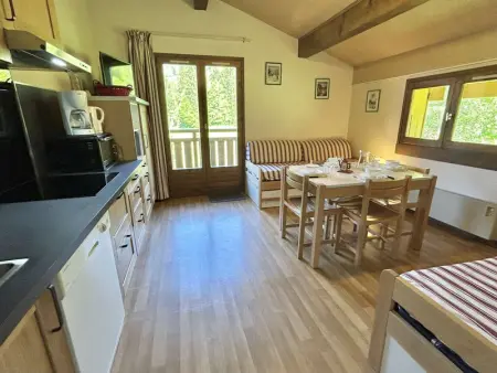 Appartement cosy 2 pièces, 6 couchages, balcon, garage et casier à skis, Demi-Quartier - Photo 2