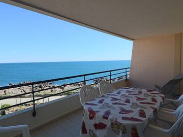 34m² climatisé + terrasse 15m² face à la mer, Appartement 6 personnes à Sète FR-1-472A-166