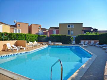 Maison dans résidence avec piscine, tennis et terrain de pétanque, Maison 6 personnes à Marseillan Plage FR-1-387-171