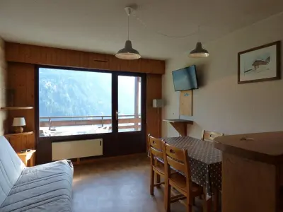 Appartement à Le Grand Bornand, Studio cosy avec balcon, arrêt navette à 50m - L885282