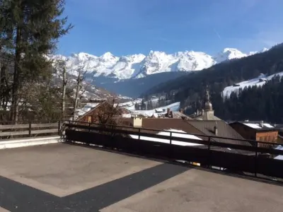 Appartement à Le Grand Bornand, Studio montagnard pour 4 à 5 min des commerces avec ski bus au pied - L885295