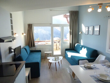 Location Appartement in Avoriaz,Confort - Appartement scandinave rénové 3 pièces, 2 chambres, skis aux pieds, centre Falaise FR-1-634-6 N°950284