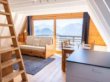 Chalet à Huez,Chalet intimiste à Huez avec terrasse et WiFi FR-1-645-14 N°832153