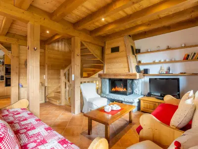 Chalet à La Clusaz, Chalet mitoyen 3 étoiles à La Clusaz, 500m des pistes, 10 pers, terrasse, cheminée, garage, WiFi - L886096