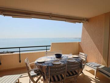 Location Appartement à Sète,53m² climatisé + terrasse front de mer+ box privatif et WIFI FR-1-472A-217 N°887255