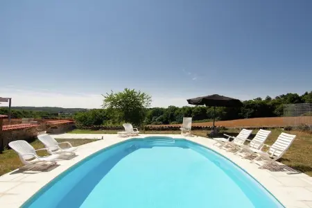 Le Triangle, Maison à Roussines avec Piscine Privée - Photo 8