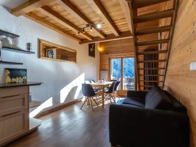 Appartement à Méribel, Charmant duplex 8 pers. skis aux pieds à Méribel Mottaret, balcon, cuisine équipée, animaux admis - L890678