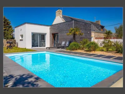 Maison à Erdeven, Maison avec Piscine Chauffée, Jardin, WIFI, Proche Plages et Commodités à Erdeven - L839748