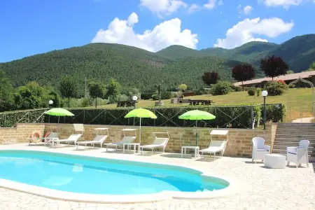 Azzurro, Ferme à Casperia avec piscine et vue - Photo 4