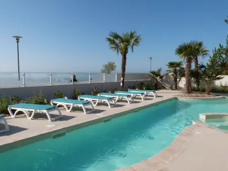 Appartement 2-6 pers, 2 ch, balcon, piscine, accès plage, parking - Photo 12