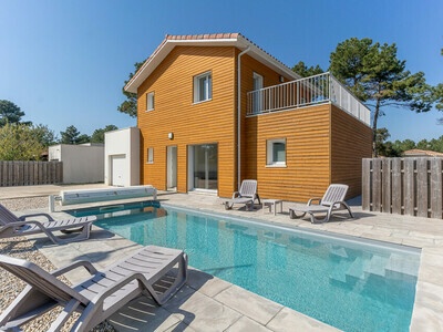 Villa avec piscine privative classée 4 étoiles à 800 m des plages de Mimizan., Maison 8 personnes à Mimizan FR-1-50-87