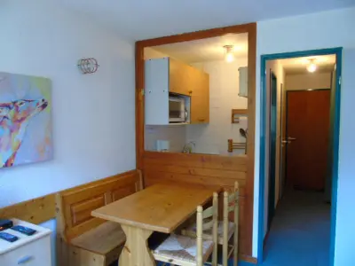 Appartement à Valfréjus, Studio cosy à Valfréjus, proche télécabine et commerces, pour 2/3 personnes, draps inclus - N°942335