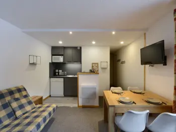 Appartement à Plagne Bellecôte, Studio chaleureux avec balcon, piscine et proche pistes - L966737