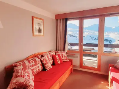 Appartement à Belle Plagne, Beau studio 4 pers, pied des pistes, balcon, casier à skis - L947304