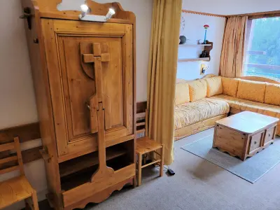 Appartement à Les Arcs 1800, Studio cosy skis aux pieds avec balcon, parking et wifi - L965607