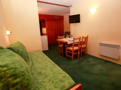 Appartement à Les Arcs 1800, Studio cabine 25m², skis aux pieds, balcon, 4 pers, cuisine équipée - L963806