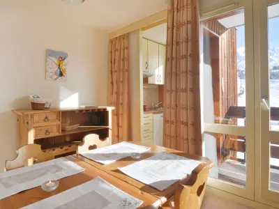 Appartement à Plagne Bellecôte, Studio divisible au pied des pistes avec balcon, parking et animaux admis - L897530