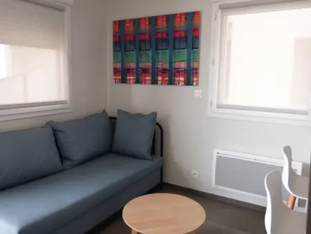 Appartement avec balcon, 1 chambre, piscine, jacuzzi, parking privé, accès direct plage et commerces - Photo 1