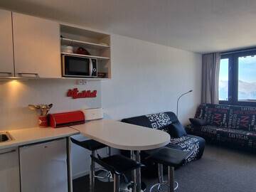 Location Appartement à Plagne Aime 2000,Studio agréable et rénové  Pied des pistes  Vue Mont Blanc - N°965287