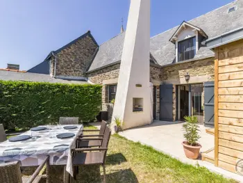 Gîte in Pontorson,Maison cosy avec spa privé, jardin clos et vélos à Ardevon, proche Mont-Saint-Michel FR-1-362-986 N°852813