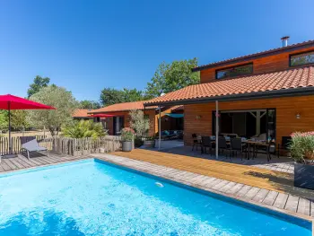 Villa à Biscarrosse, Villa familiale 10 pers. à Biscarrosse avec piscine chauffée, près du lac et des pistes cyclables - L853440