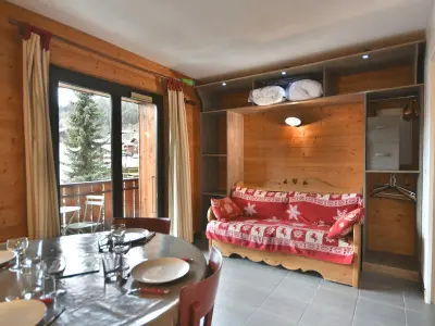 Appartement à Les Gets, Studio cosy centre-village avec balcon, parking, cuisine équipée - L968673