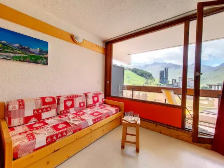 Appartement à Les Menuires, Studio lumineux avec balcon Sud, ski aux pieds, 24 m², 4 pers., parking gratuit - L956413