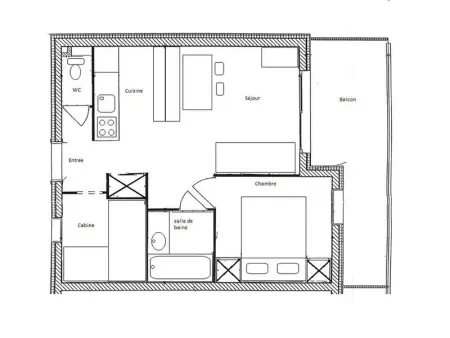 Appart au pied des pistes avec piscine, salle de fitness et WiFi - Photo 9