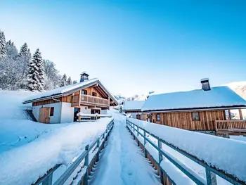 Chalet a Valmorel,Chalet 3* Valmorel, skis aux pieds, 3 chambres, parking, WIFI FR-1-356-401 N°854765