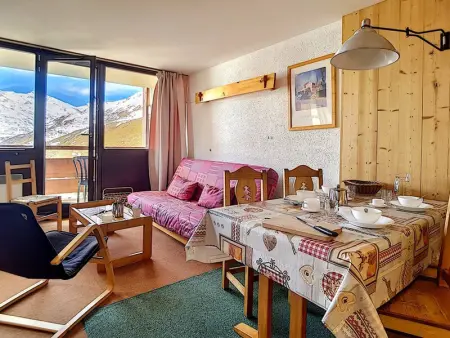 Appartement à Les Menuires, Appartement 2 pièces lumineux, 5 pers, proche pistes et commerces, balcon sud, animaux admis - L900641