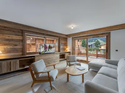 Appartement à Megève, Charmant 4 pièces à Megève avec sauna, hammam, parking et salle de sport - L973582