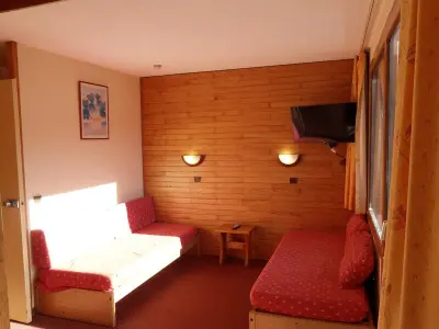 Appartement à Belle Plagne, Studio divisible 4 pers, centre station, balcon sud, proche pistes, animaux admis - L901521