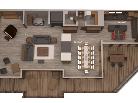 Chalet de Luxe à Méribel : Piscine, Hammam et Proximité Télésiège - Photo 13