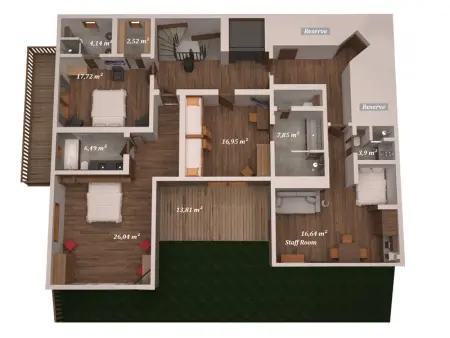 Chalet de Luxe à Méribel : Piscine, Hammam et Proximité Télésiège - Photo 14