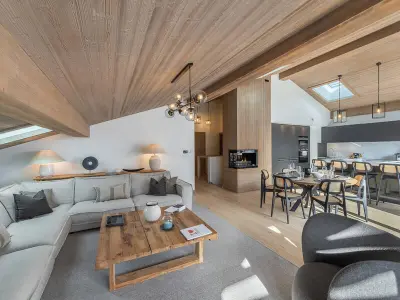 Appartement à Megève, Penthouse à Megève avec piscine, sauna et salle de sport - L946558