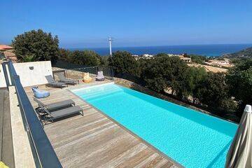 Location Haute Corse, Maison à Monticello, Belle villa avec piscine et vue mer - N°862239