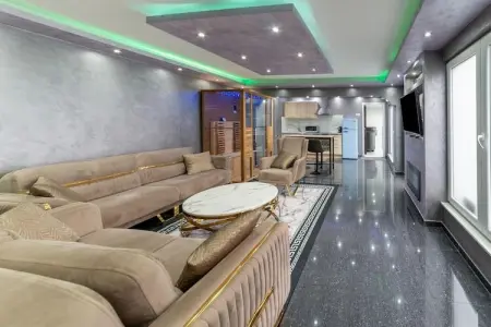 Magnifique maison de vacances pour 10 adultes avec pscine intérieure  Sauna Bains à remous et  Hamam - Photo 10