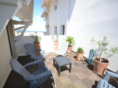 Appartement à Arcachon, Charmant Duplex T2 avec Balcon et Terrasse, Résidence Les Pieds dans l'Eau, Arcachon - L907271