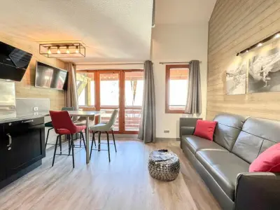 Appartement à Valloire, Studio + mezzanine pour 4 personnes avec balcon, piscine et sauna, à 50m des pistes à Valloire FR-1-263-527 N°909914