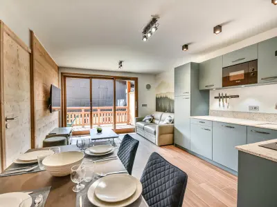 Appartement à Les Gets, Le Génépi - Superbe T2 cabine 4-6 pers, neuf, à 50m des pistes, avec balcon, garage et WiFi - L944339