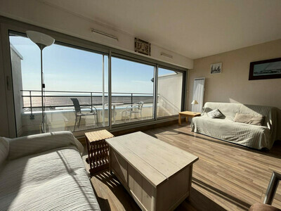 Location Appartement à Le Touquet Paris Plage,Studio-cabine en front de mer au dernière étage d'une belle résidence - N°945544