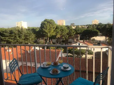 Appartement à Argelès sur Mer, Argelès: Appartement climatisé proche plage avec balcon, 4 couchages - L947395