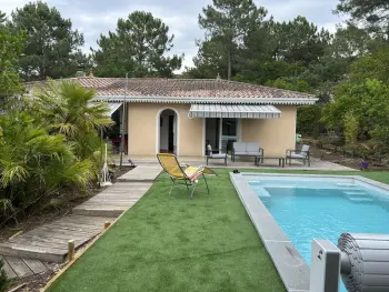 Villa en Lège Cap Ferret,Villa climatisée avec piscine chauffée, à 10 min des plages du Bassin et des commerces FR-1-736-22 N°951702