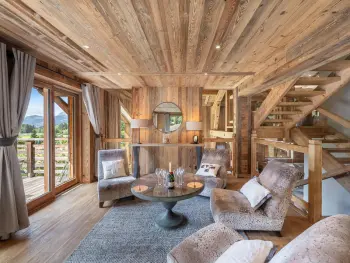 Chalet in Megève,Chalet de luxe avec espace bien-être, 5 chambres ensuite, cinéma, proche Megève FR-1-569-81 N°955270