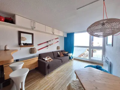 Appartement à Les Arcs 1800, Charmant 2 pièces 5 pers. au pied des pistes aux Arcs 1800, balcon, Wifi, parking - L962097