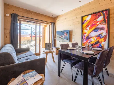 Appartement à Huez, Appartement familial centre station avec terrasse sud et parking - L964125