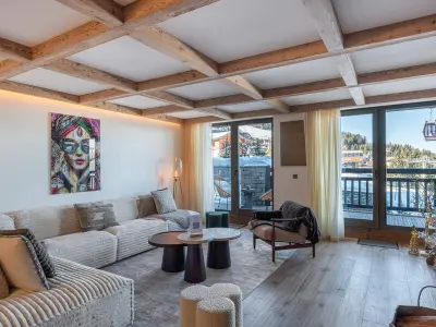 Appartement à Courchevel 1850, Appartement Neuf Ski-in/Ski-out avec Piscine, SPA et Cheminée à Courchevel 1850 - N°965243